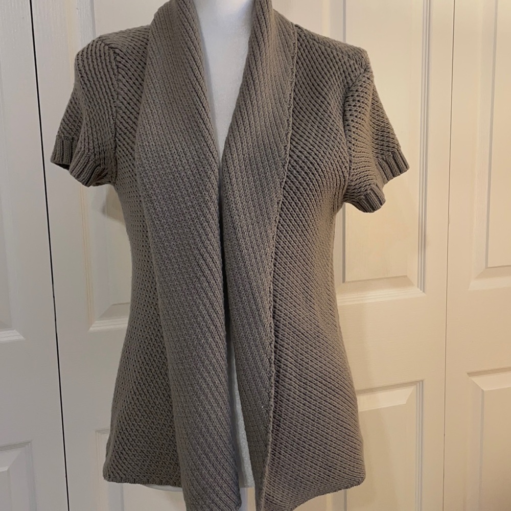 New York & Company Open-front Sweater Gray SZ M